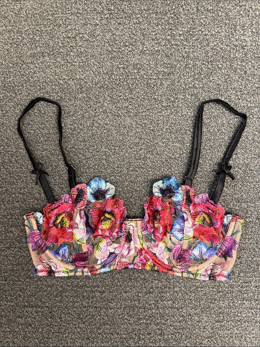 Fleur du Mal Tuileries Embroidery Balconette Bra